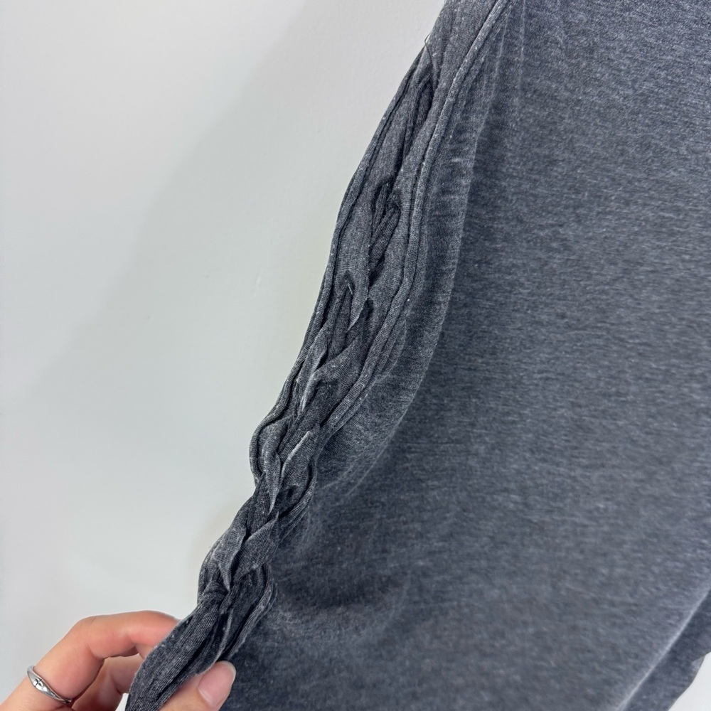 I.O.C Grey Road Trip Cactus Braided Side Tank Top Boho Causal - Picture 4 of 5